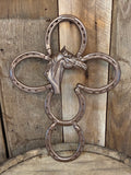 Five Horseshoe Cross with Horse Head